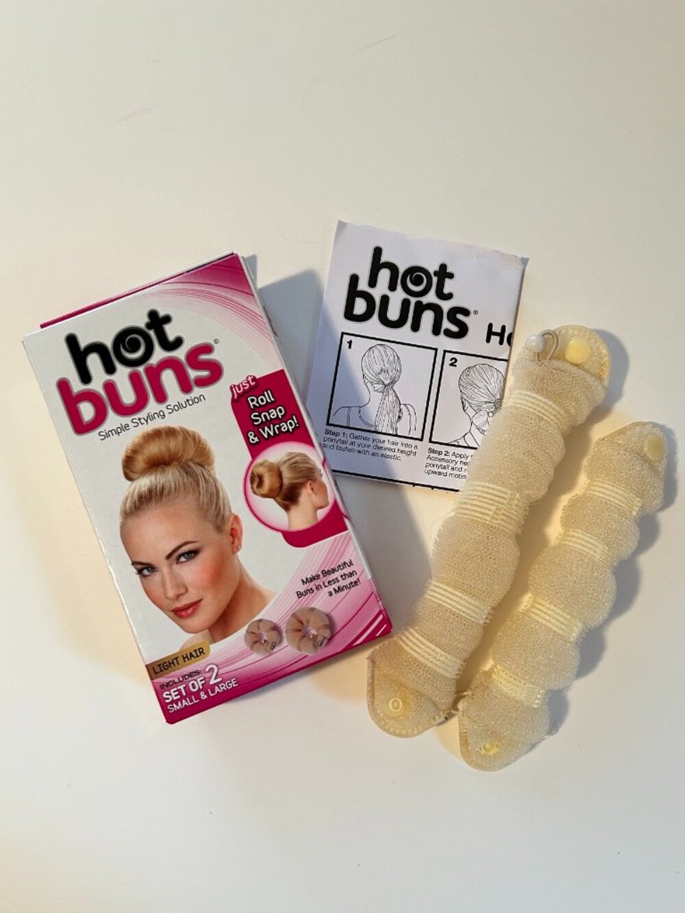 BRAND NEW Hot Buns Set of 2 for Light Hair Bun Maker